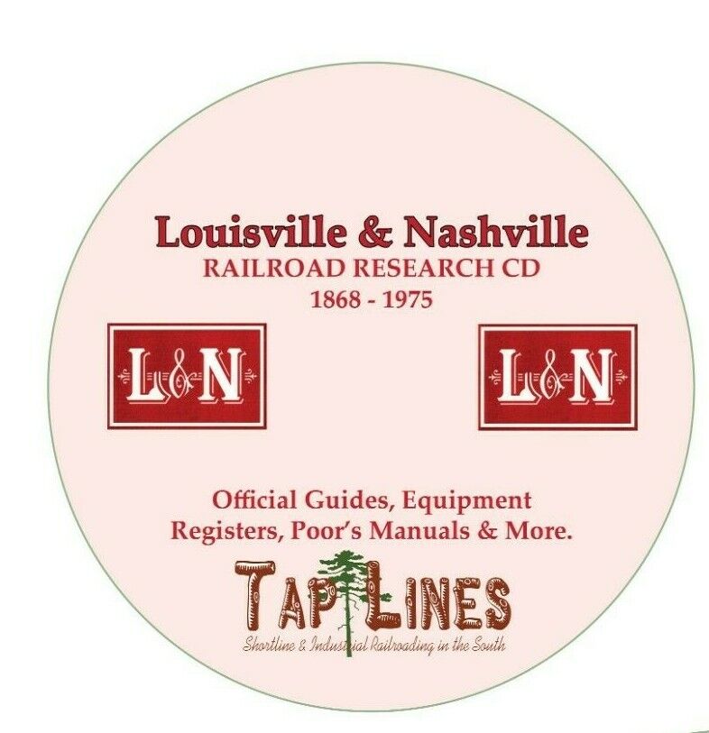 LOUISVILLE & NASHVILLE - OFFICIAL GUIDES, EQUIPMENT REGISTERS & RESEARCH ON DVD 