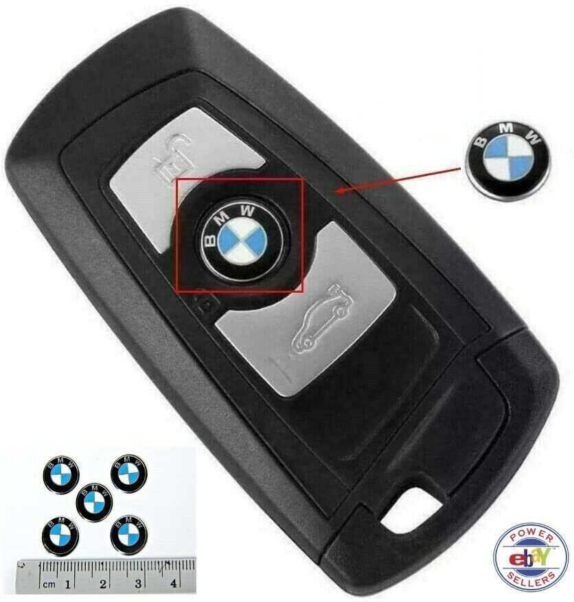 2 x BMW Key For Badge Logo Emblem Replacement Sticker 11mm Diameter