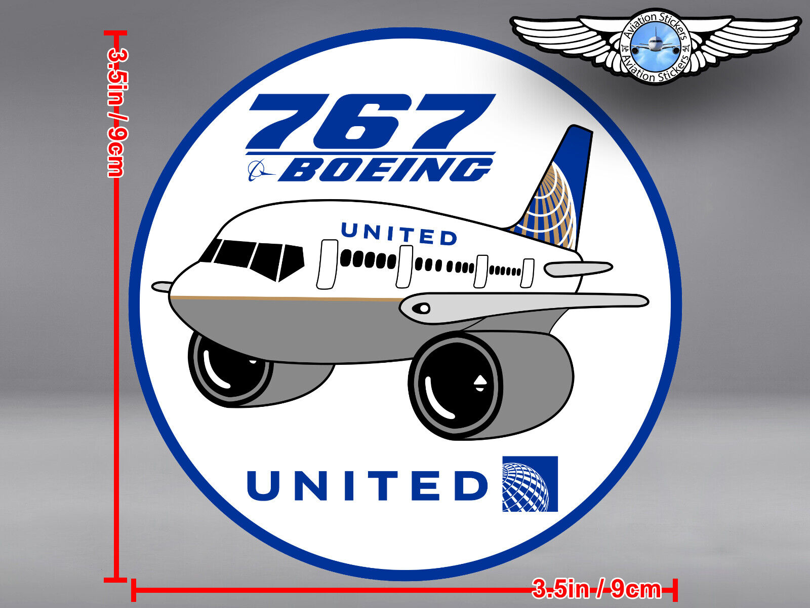 UNITED AIRLINES UAL PUDGY BOEING B767 B 767 DECAL / STICKER