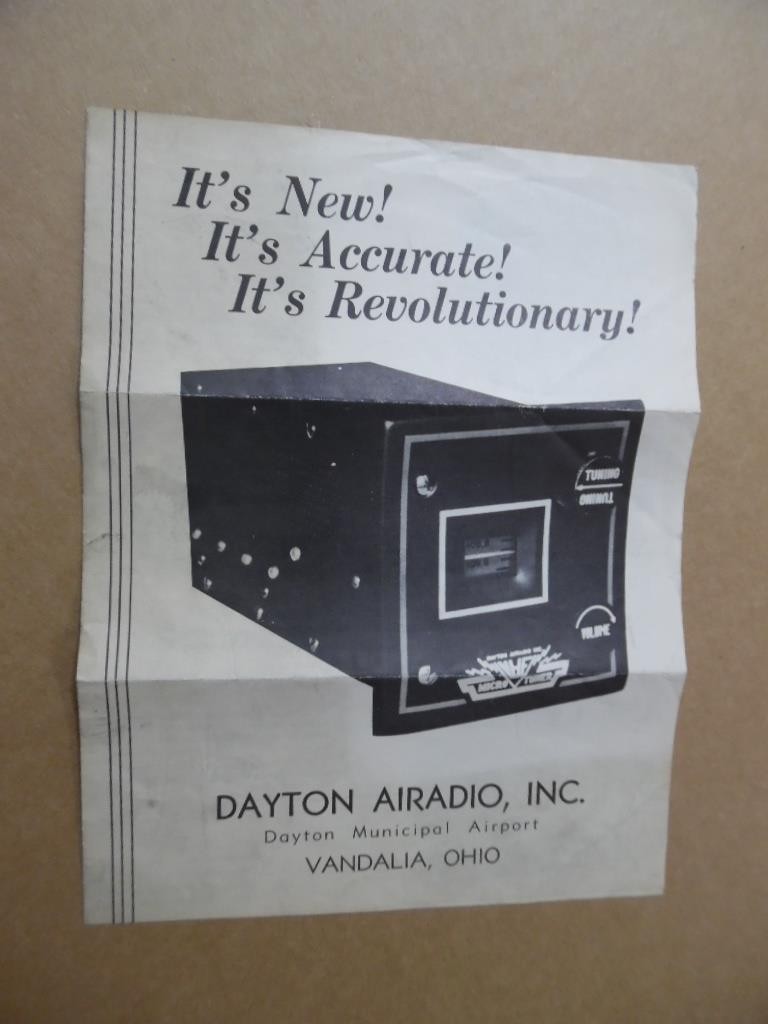 c.1940s Dayton Airadio Aviation Radio Brochure Vandalia Ohio Airport Vintage 