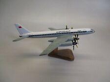 TU-114 Aeroflot Tupolev TU114 Airplane Desk Wood Model Small New picture