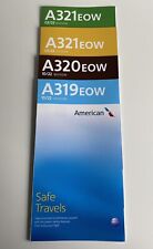 American Airlines Airbus A319eow/320eow/321eow Safety Card Set picture
