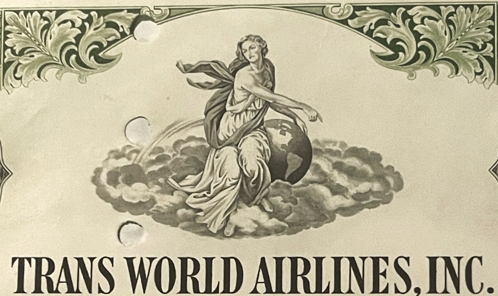 Vintage ✈️ 1961 TWA Trans World Airlines $1000 Bond Hughes Jet Age Debenture