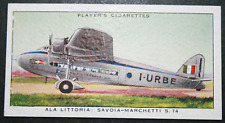 SAVOIA MARCHETTI S74  Ala Littoria  Vintage 1930's Aviation Card  QC26MS picture