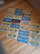 LOT of 24 Vintage Embossed New Jersey NJ HISTORIC License Plates PA INDIANA  MIX picture