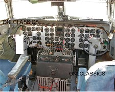 1954 DOUGLAS DC-7 MAINLINER COCKPIT UNITED AIRLINES AIRPLANE 8X10 PHOTO AVIATION picture