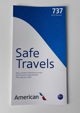 American Airlines Boeing 737 Safety Card (new design) picture