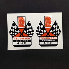TECUMSEH ENGINE 4 HP DECALS, Vinyl STICKERS for Mini Bike, Go Kart, Mower picture