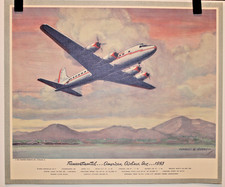 AMERICAN AIRLINES POSTER DOUGLAS DC-7 picture