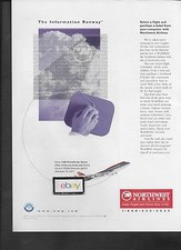 NORTHWEST AIRLINES 1997 THE INFORMATION RUNWAY B747-400 AD picture