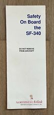 NORTHWEST AIRLINK EXPRESS AIRLINES I SF-340 SAFETY CARD 12/90 (RED LOGO VERSION) picture