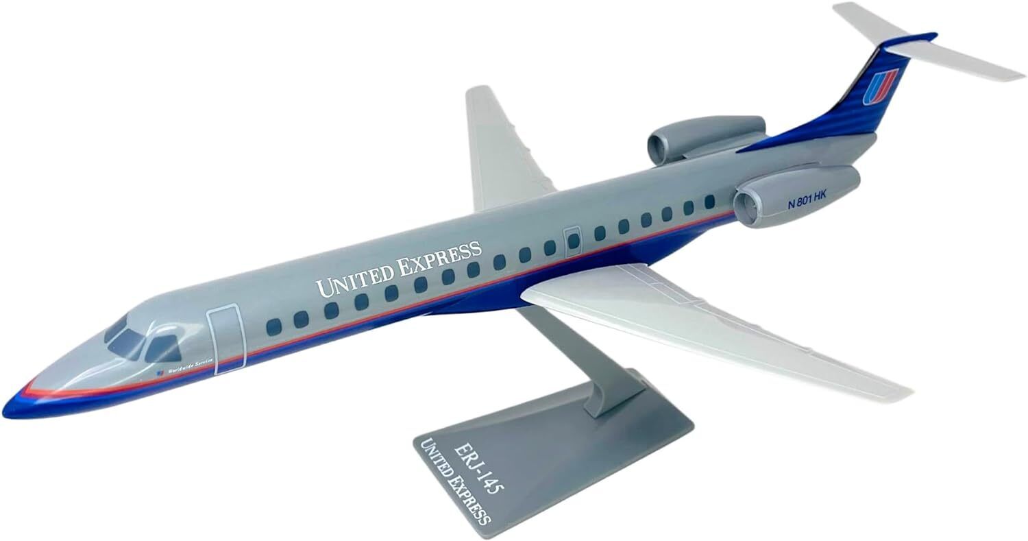 Flight Miniatures United Express ERJ-145 Desk Top Display 1/100 Model Airplane