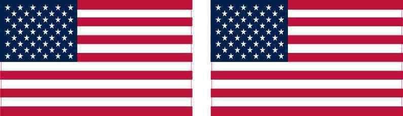 2.5in x 1.5in American Flag Stickers Car Truck Vehicle Bumper Decal