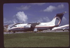 Orig 35mm airline slide British Caribbean Airways BAe 146-100 N246SS picture