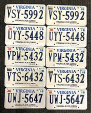 Bulk Lot of 5 Pairs of Virginia License Plates .... VIRGINIA IS FOR LOVERS picture