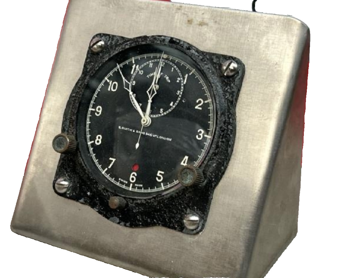 S Smith & Sons MA Ltd Jaeger Time Of Trip Cockpit Clock 1930's Spitfire WW2