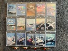 15 Delta Airlines Collectible  Pilot Trading Cards.  Plus 4 Pairs Of Wings picture