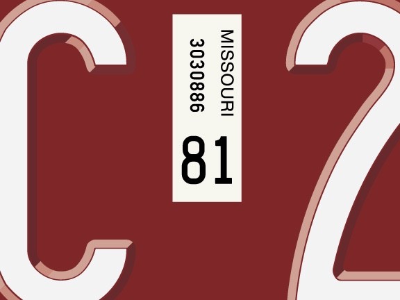 1981 Missouri License Plate Registration Sticker, MO, Decal 1981 Missouri License Plate Registration Sticker, MO, Decal