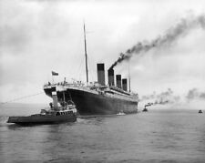 Picture of the RMS Titanic leaving Belfast 8