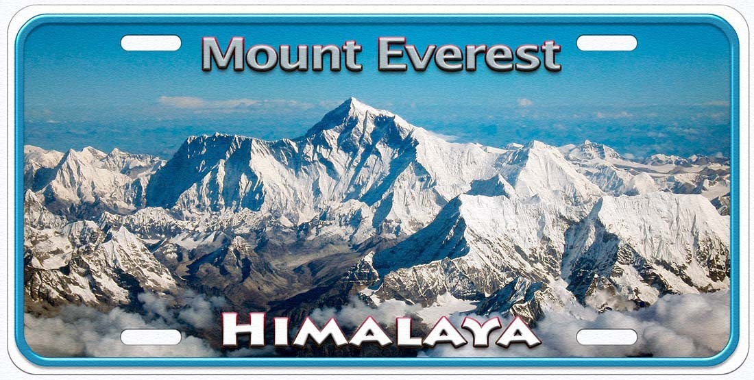 Himalaya Mount Everest Novelty Car License Plate Himalaya Mount Everest Novelty Car License Plate