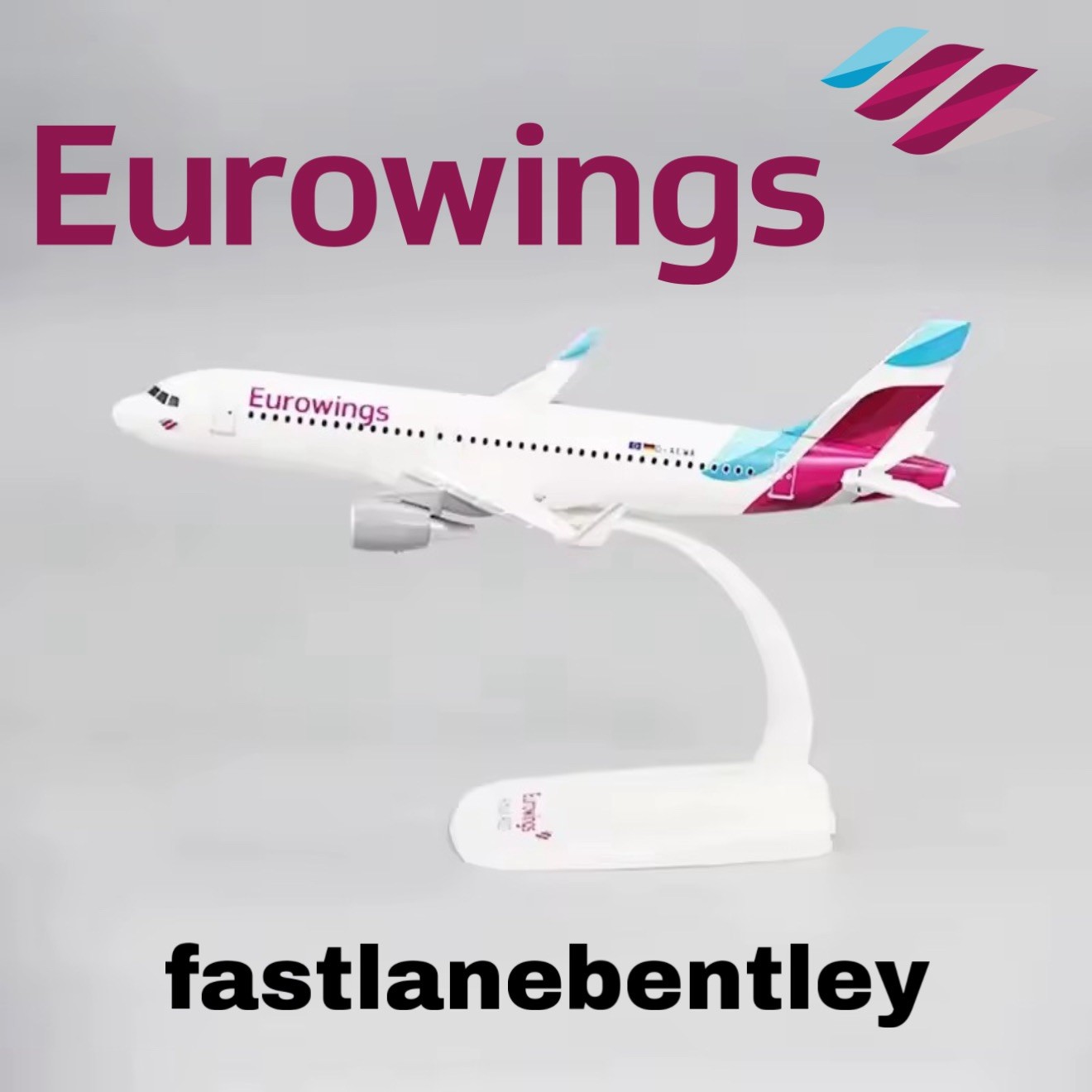 Eurowings Airlines Airbus A320 Plastic Toy Airplane Holiday Model 1:200 D-AEWA