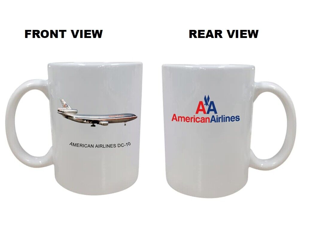 American Airlines DC-10 Jet Retro Logo US Travel Employee Coffee Mug Cup 