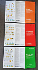 3 AeroMexico Airlines Safety Cards Embraer E190 Boeing 737-800 Boeing 737-8 MAX picture