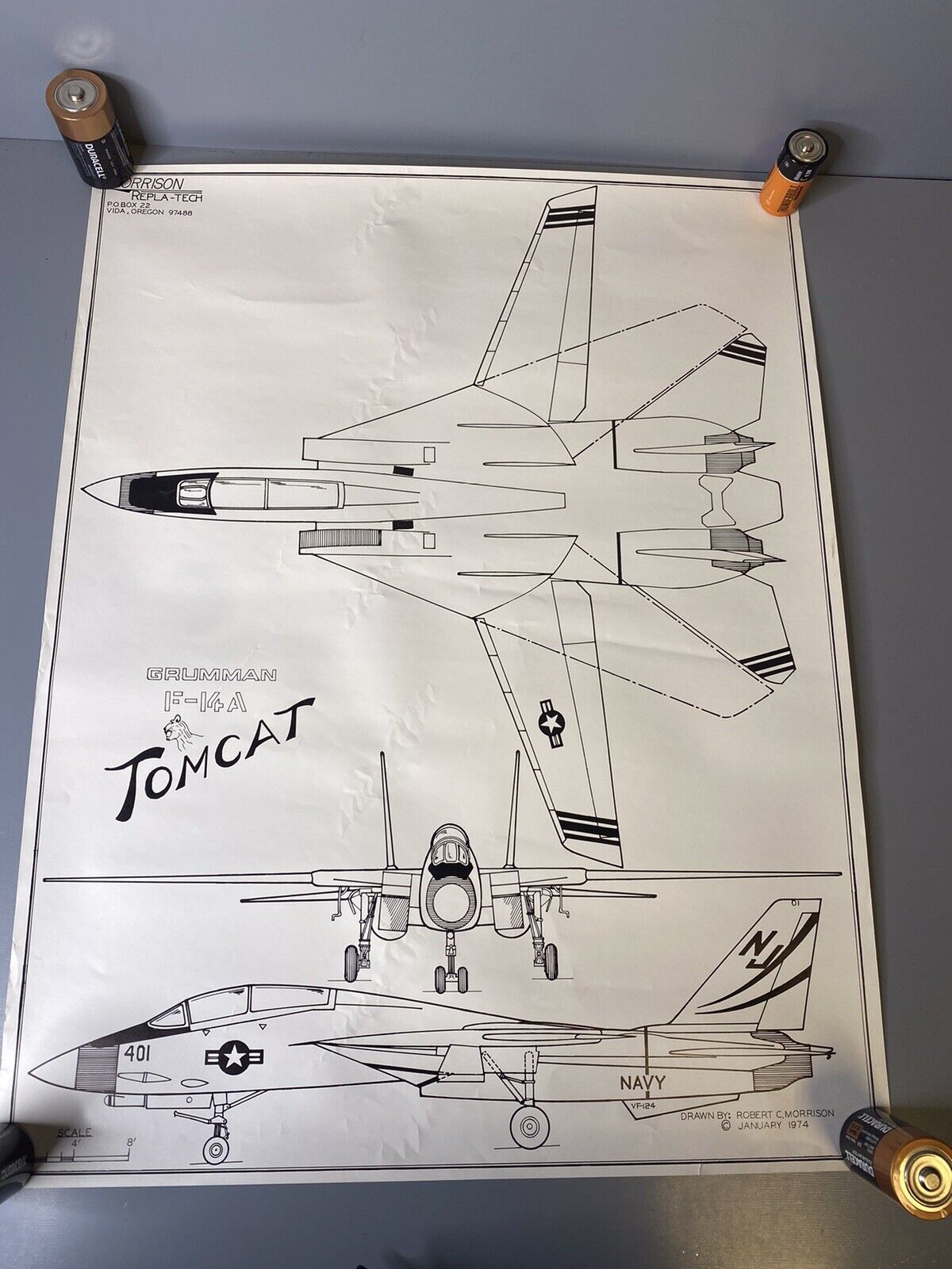 F-14A TOMCAT Aircraft Print by Robert C. Morrison 1974