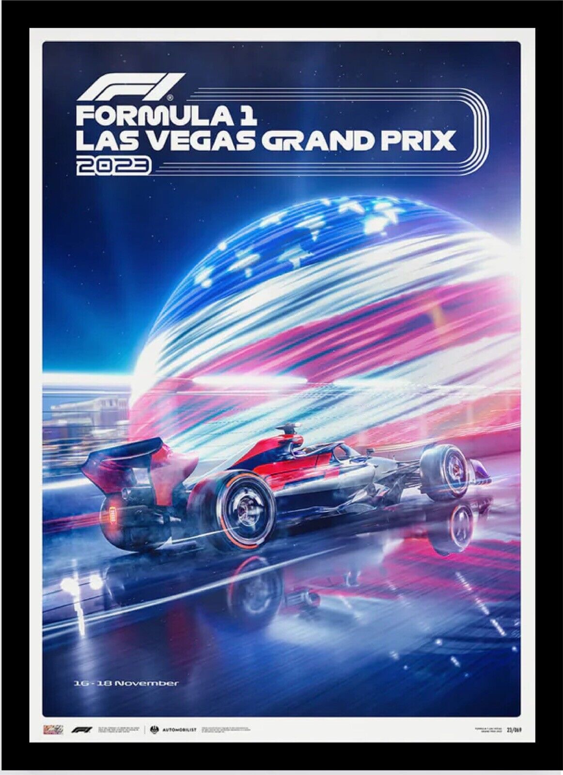 2023 Las Vegas Grand Prix Formula 1 Poster The Sphere
