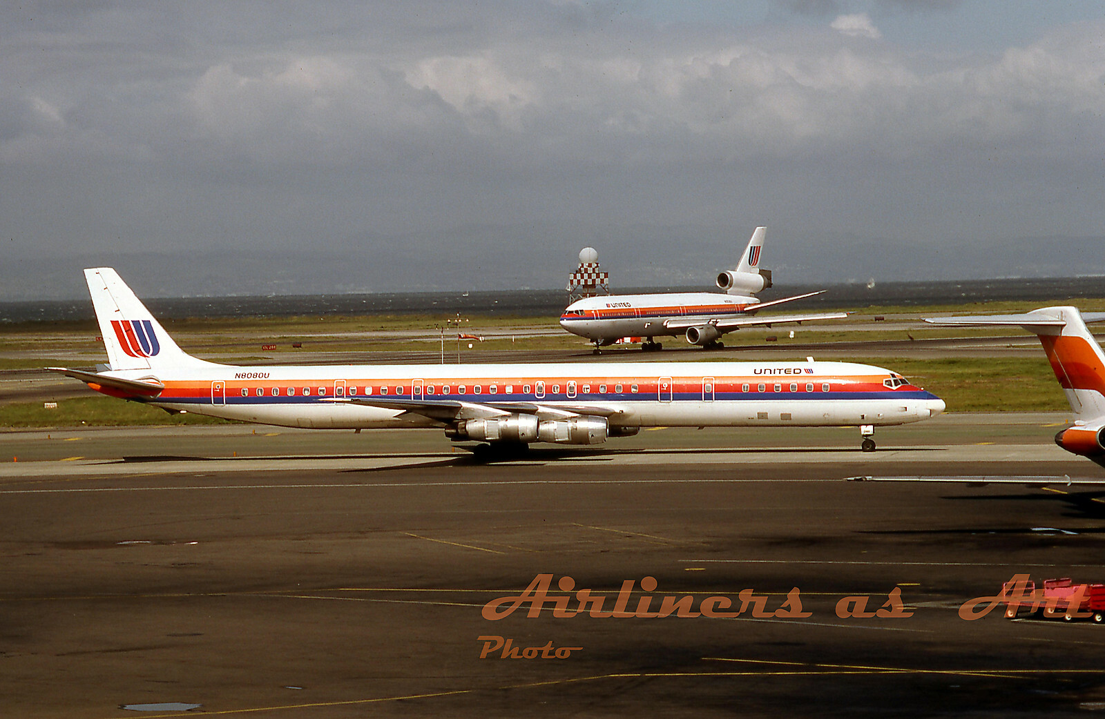 United Airlines Douglas DC-8-61 N8080U at SFO in May 1978 8