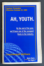 Continental Airlines Timetable Effective October 31, 1999 picture