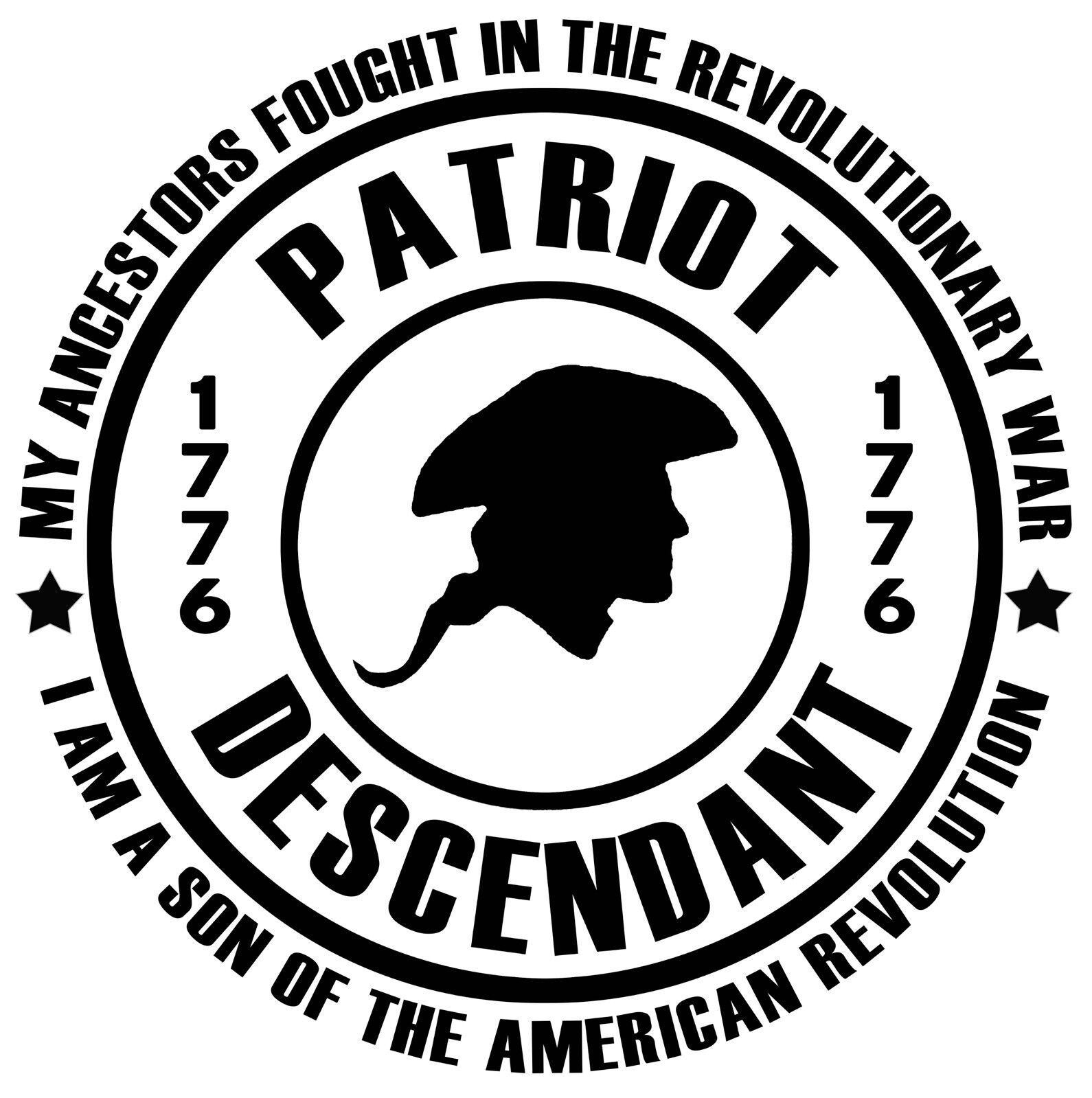 Patriot Son of the American Revolution - Vinyl Decal