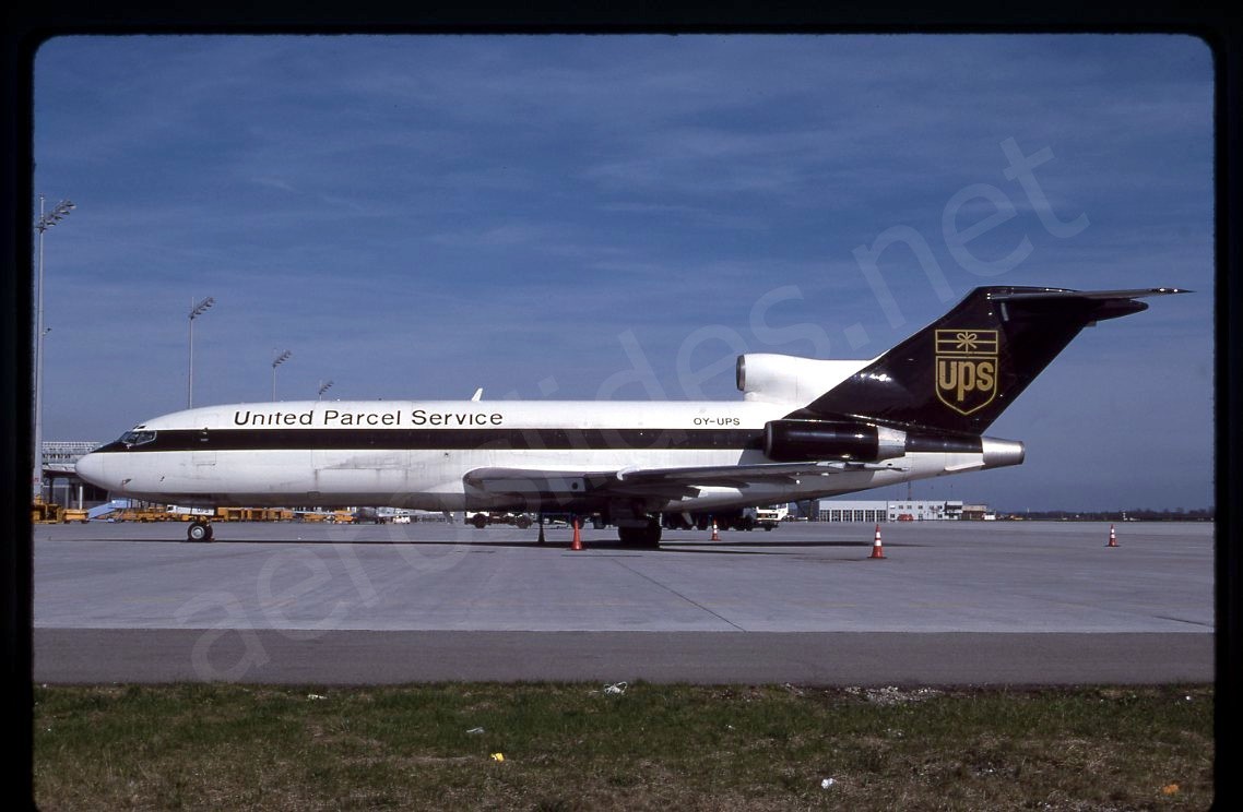 UPS Boeing 727-100F OY-UPS Apr 01 Kodachrome Slide/Dia C23