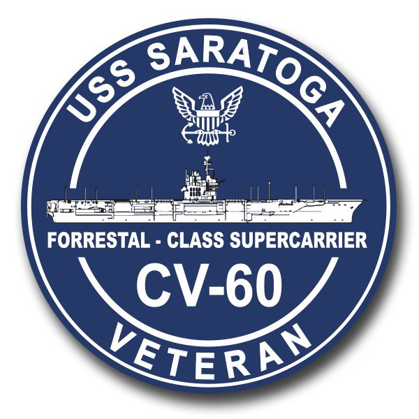 USS Saratoga CV-60 Veteran Decal Officially Licensed US Navy