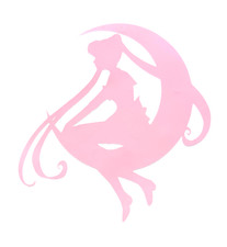 By New Sailor Moon Silhouette Light Pink Decal Sticker Vinyl Handmade 3.5” picture