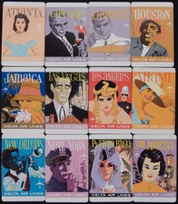 Delta Air Lines swap single playing cards complete 1st city series picture