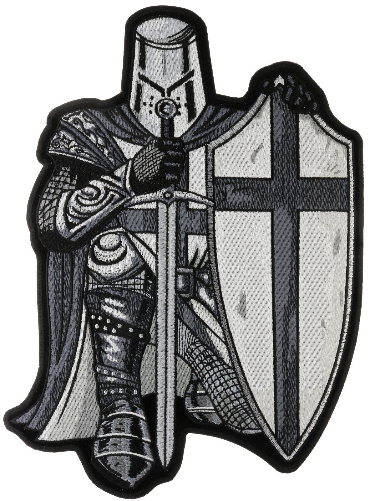 Black Knight Thin Black Line Crusader LE 12 inch Large Back Patch IV5112 LD13