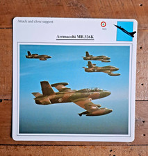 Aermacchi MB.326K - Attack & Close Support - Warplanes Collectors Club Card. picture