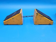 USAF F-16 Fighting Falcon Aircraft Wheel Chock Set PN 58C45147 Military GSE Cast picture