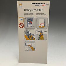 AIRFRANCE BOEING 777-300ER Safety card Safety instructions FRANCE picture