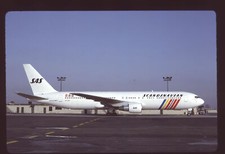 Orig 35mm airline slide SAS Scandinavian Airlines 767-383ER SE-DKX picture