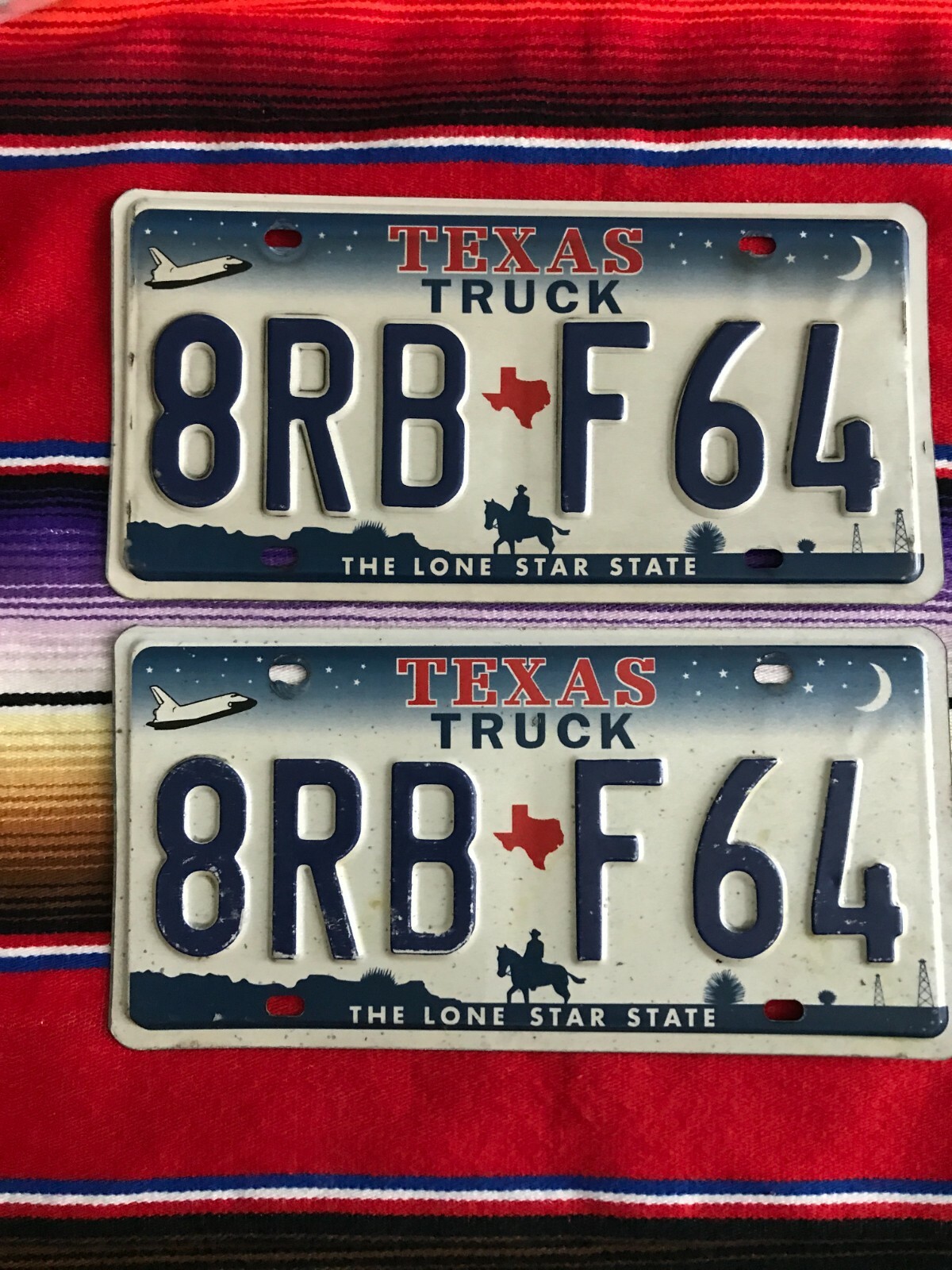 2000-2001-2002-2003-2004TEXAS TRUCK LICENSE PLATES SPACE SHUTTLE No Flag 8RBF64