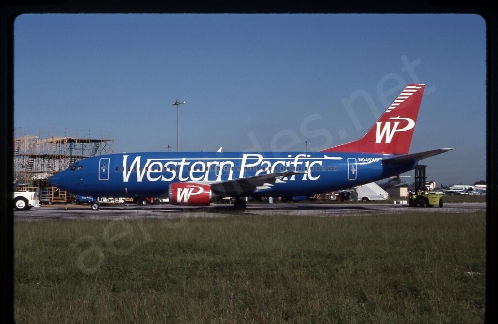 Western Pacific Boeing 737-300 N945WP Aug 98 Kodachrome Slide/Dia A17
