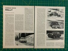 1960 Vintage Canadian Winter Car Auto Rally Race Photos 3 Page Article G1 picture