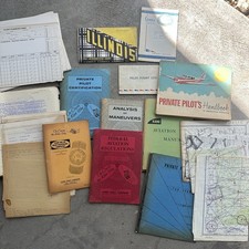 Vintage Aviation Manual Private Pilot Charts Lot Cessna 1966 Model 150 Kane Aero picture