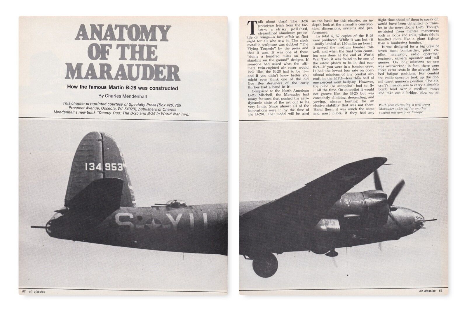 Martin B-26 Marauder Aircraft Report 6/15/2023bb