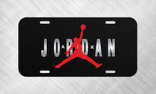 Air Jordan Jumpman Simulated Carbon Fiber License Plate Auto Car Tag picture