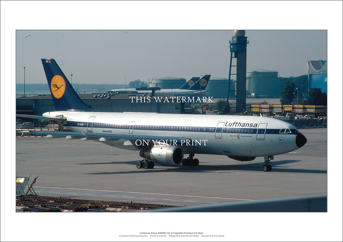 Lufthansa Airbus A300B2-1C A2 Art Print – Frankfurt – 59 x 42 cm Poster
