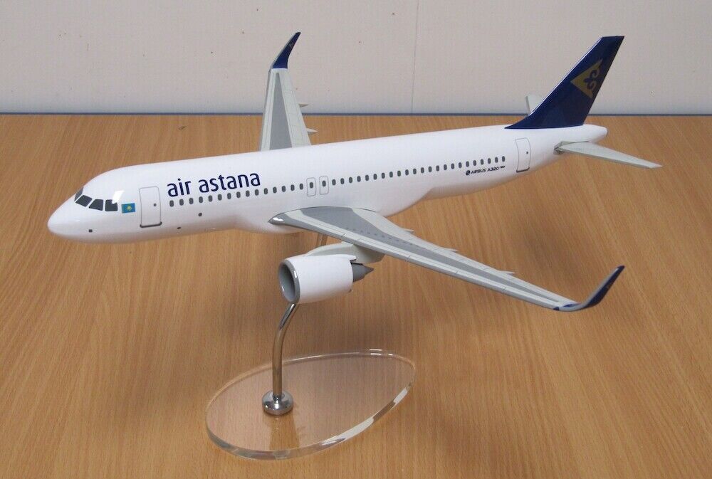 Air Astana Airbus A320neo Desk Top Display 1/100 Jet Model AV Aircraft Airplane