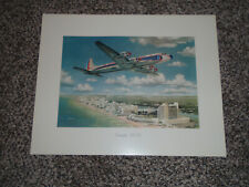 OLD EASTERN AIRLINES DOUGLAS DC-7B LITHOGRAPH PRINT picture